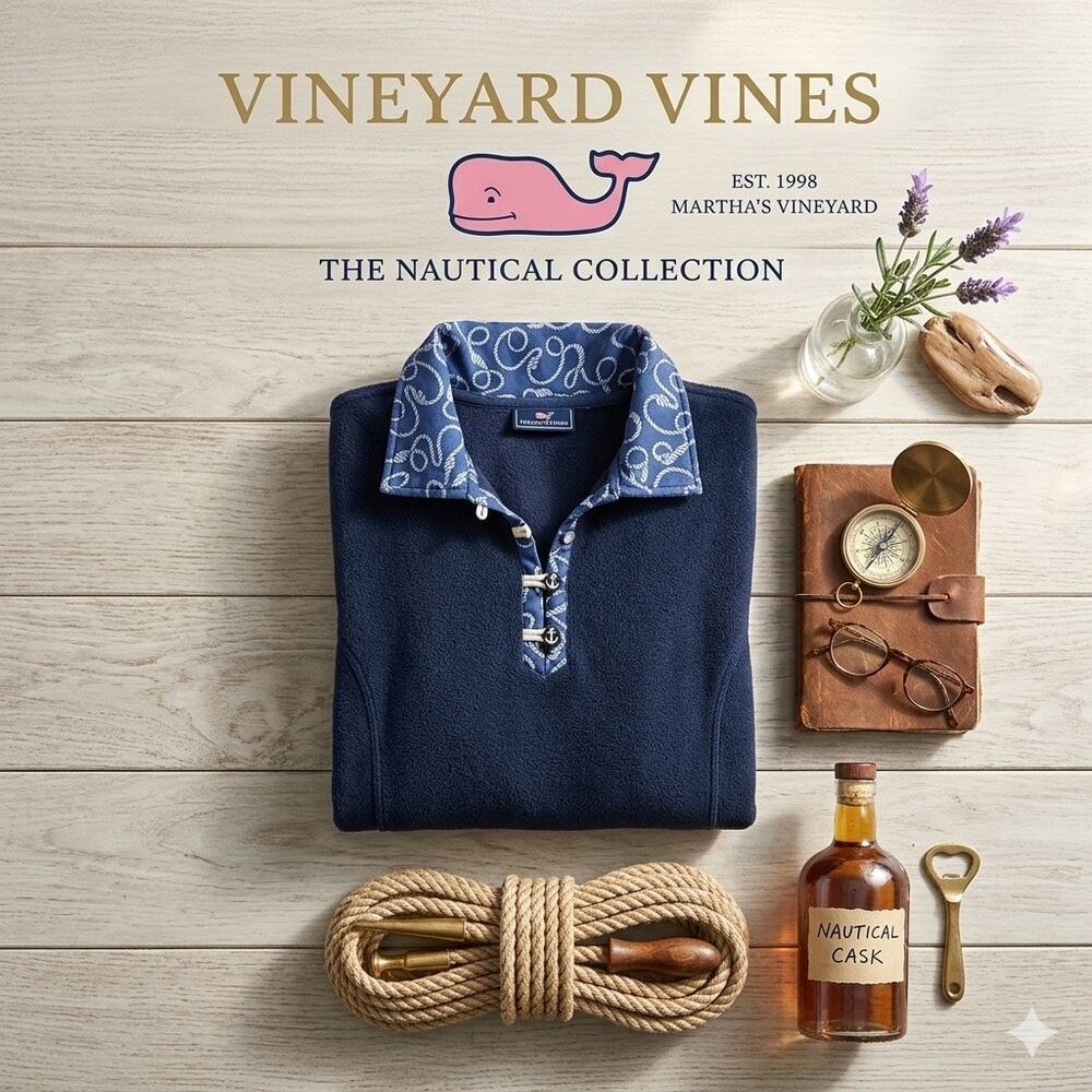 Vineyard Vines Nautical Fleece Pullover
